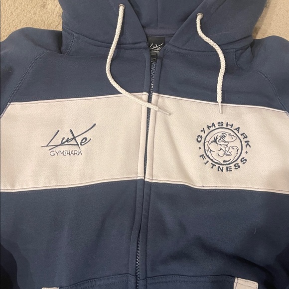 Gymshark Luxe Legacy Zip Hoodie and Pants Blue Mens Size Large - Picture 5 of 8